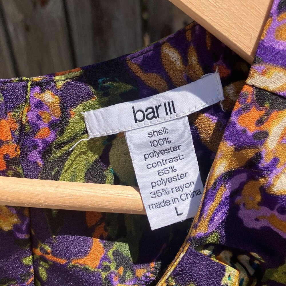 Bar III Peplum Top, Size Large